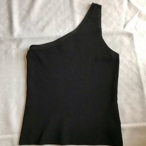 Wilfred One Shoulder Black Tank Top Size M